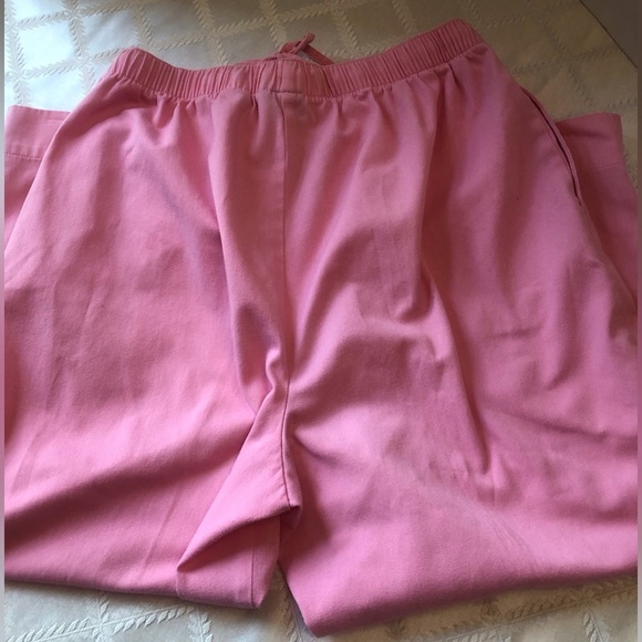 Very Vintage Very Pink Elastic Waist Wide Leg Capris Breckenridge Size 14 - Picture 6 of 10
